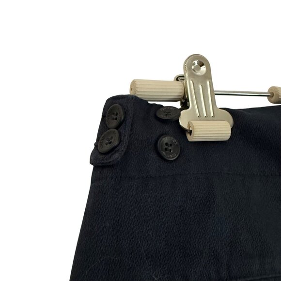 Hannes Roether Navy Blue Linen Blend Slim Adjustable Waist Trouser Pants Mens XS - Picture 3 of 6